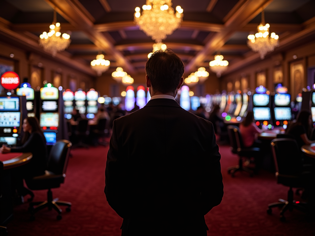 Groupe de personnes échangeant des jetons près d'une table de roulette au Wellington Casino
