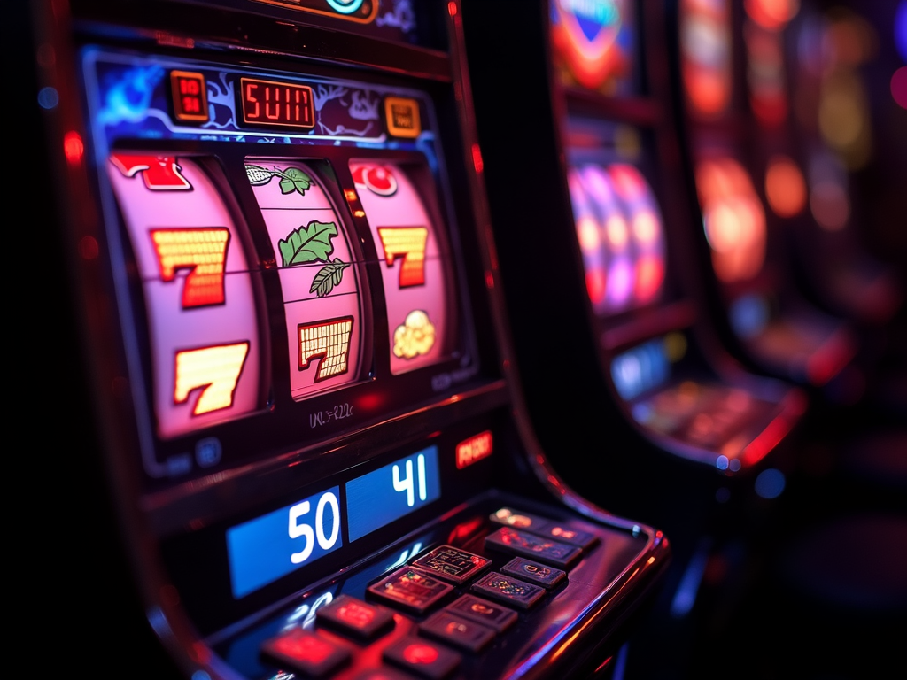 Un joueur concentré devant des machines à sous colorée dans un casino belge