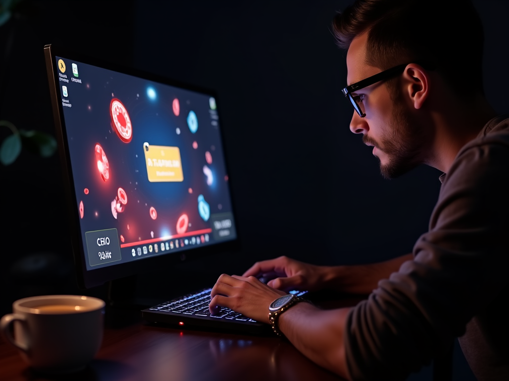 Une main lance des dés virtuels sur un écran de smartphone pour jouer à Carousel Casino