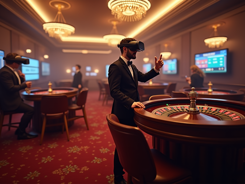 Un croupier tourne la roue de la roulette en direct dans un casino belge moderne