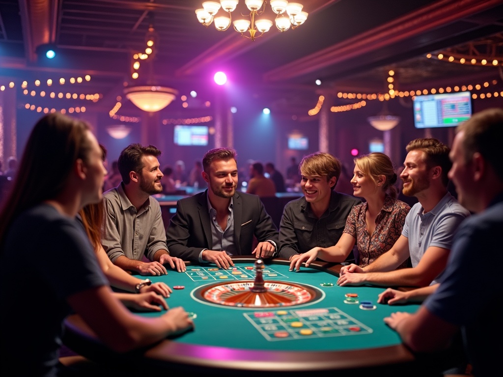 tournois de roulette au Circus Casino avec joueurs enthousiastes et jetons