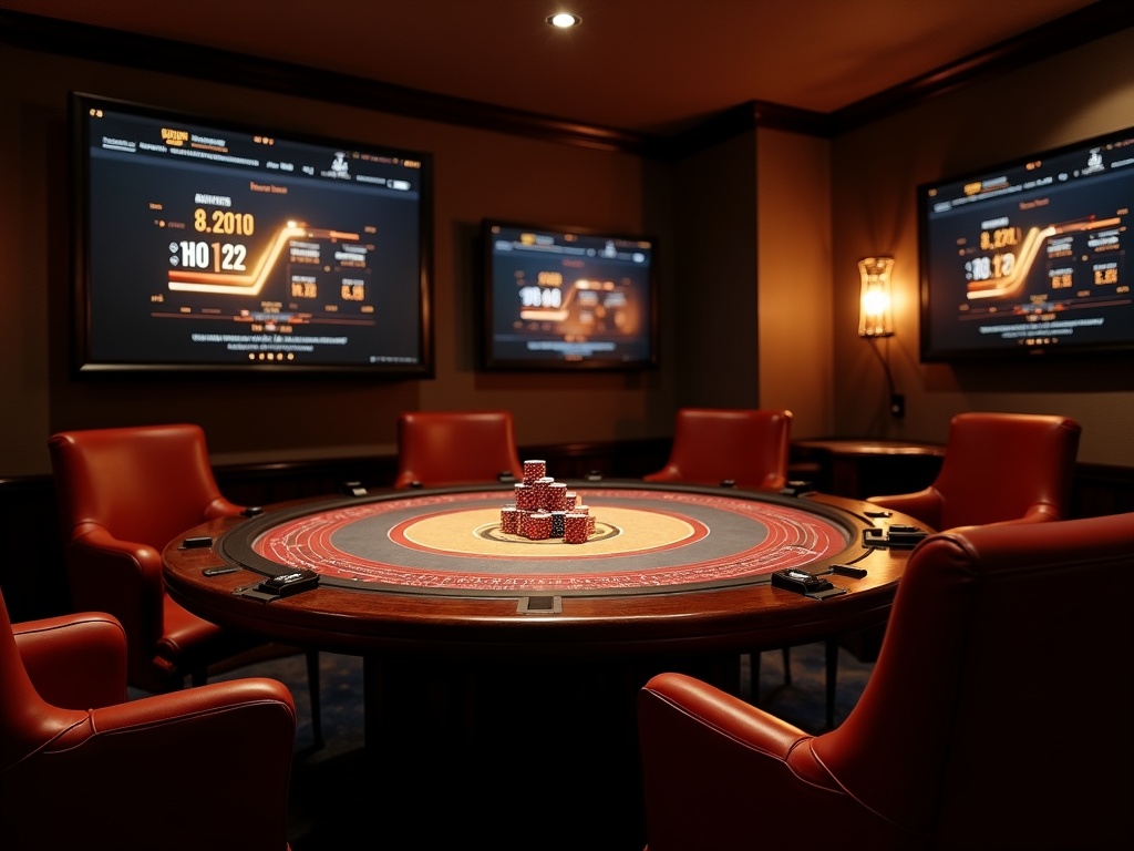 Un groupe de personnes discutant autour d'une table de jeux, explorant des programmes fidélité dans un casino belge.