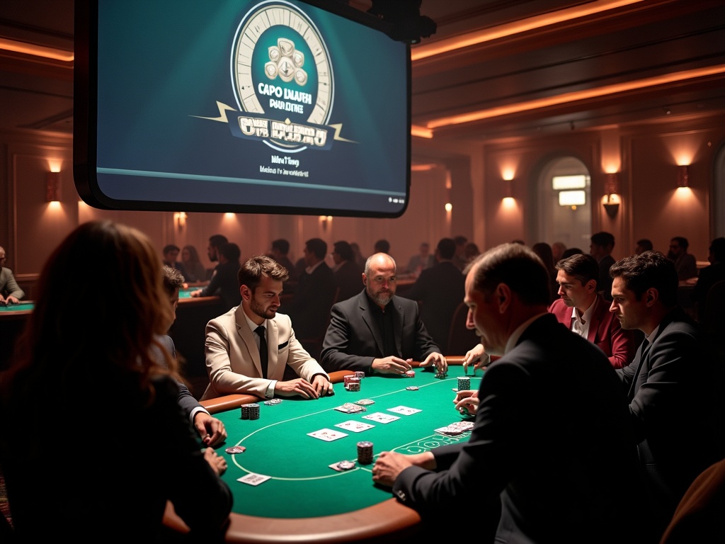 tournoi de poker dans un casino belge élégant et moderne