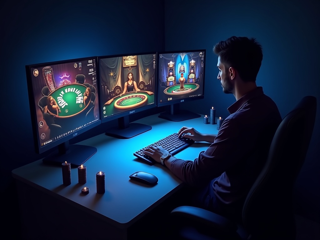écran moderne illustrant le multi-tabling dans les casinos en ligne belges