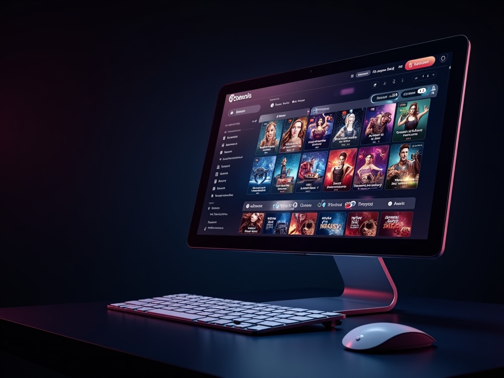 Interface de casino en ligne avec Oria Casino et options de jeux