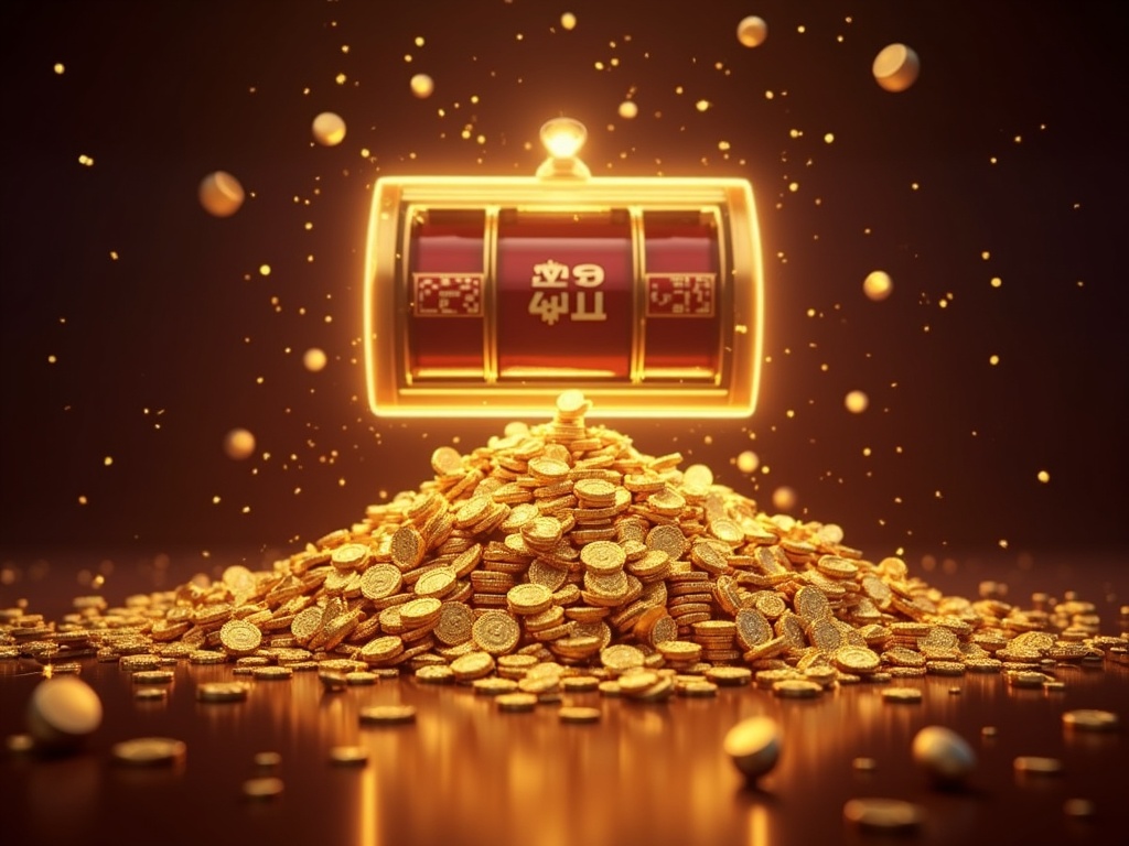 Cascades d'or lorsque le jackpot progressif s'active au casino en ligne