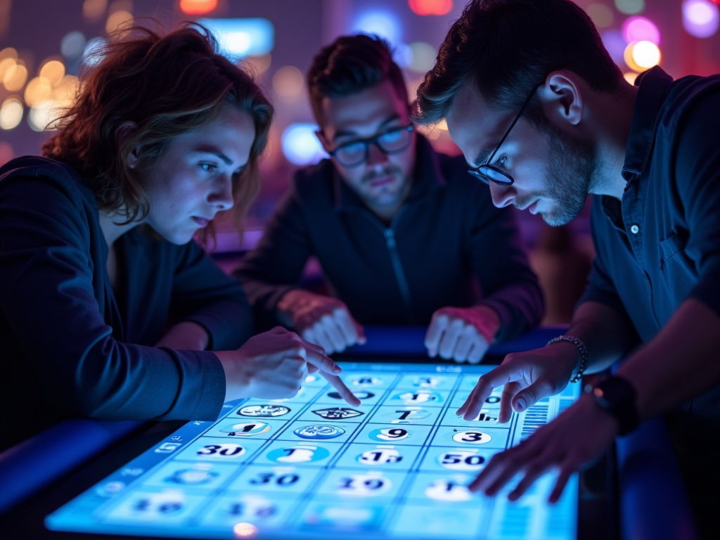 Joueurs concentrés autour d'une table virtuelle sur Bingoal Casino