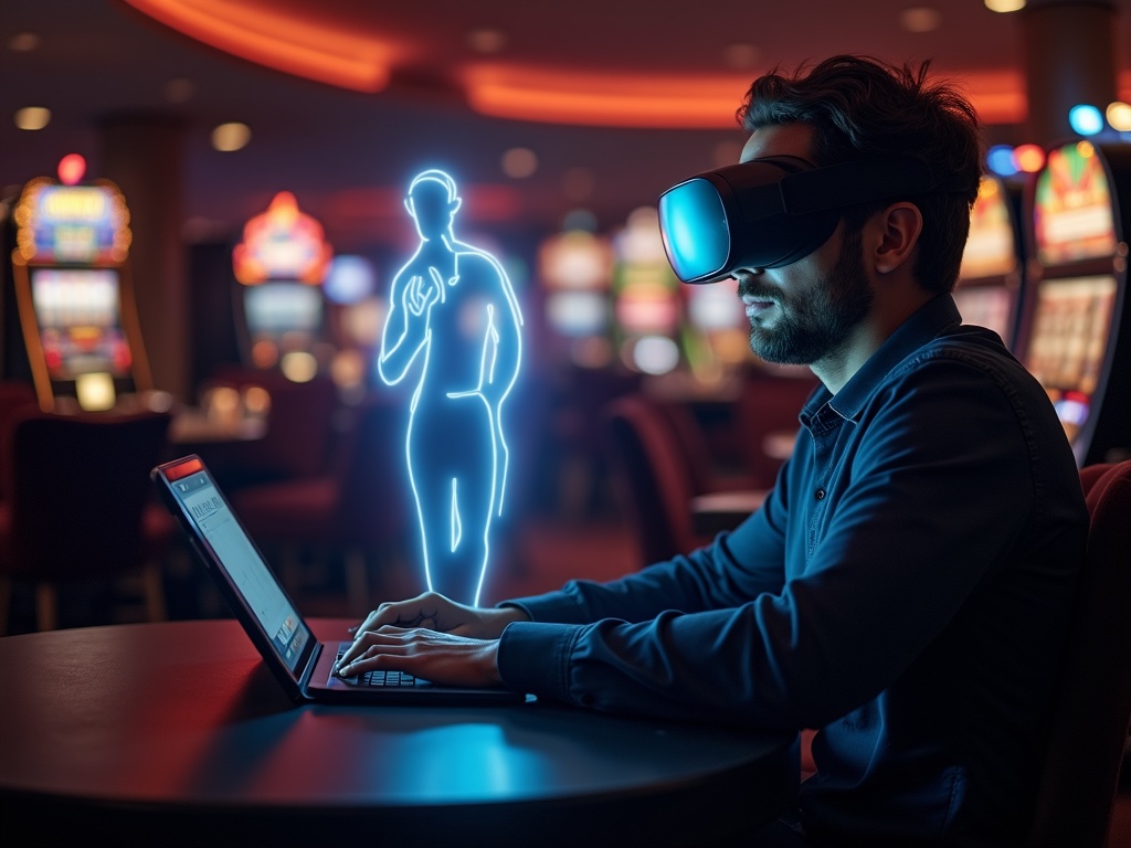 Joueur interactif avec agent virtuel au Peppermill Casino innovant