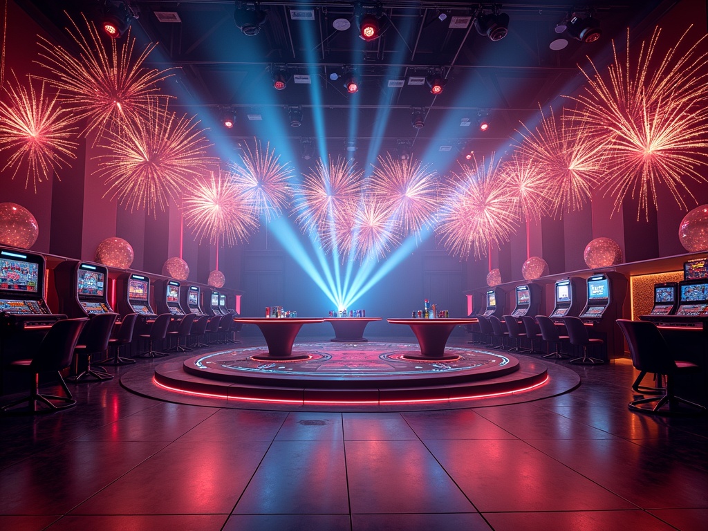 Circus Casino innovation et divertissement en Belgique Spectacle pyrotechnique numérique au Circus Casino virtuel évoquant jeux de hasard