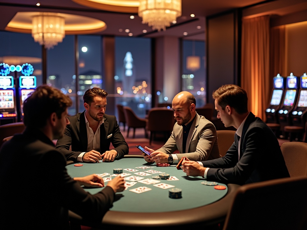 influenceurs et casinos en ligne belges autour d'une table de poker